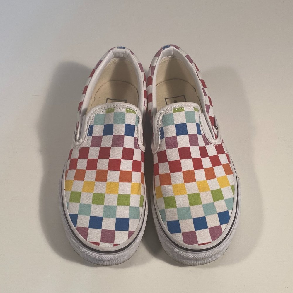 Vans Multi-Color Checkerboard Canvas Slip On Snea… - image 4